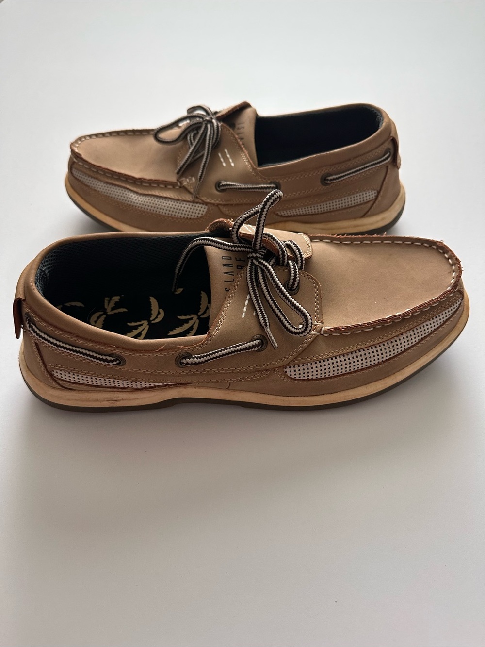 Island Surf Men's Tan Boat Shoes